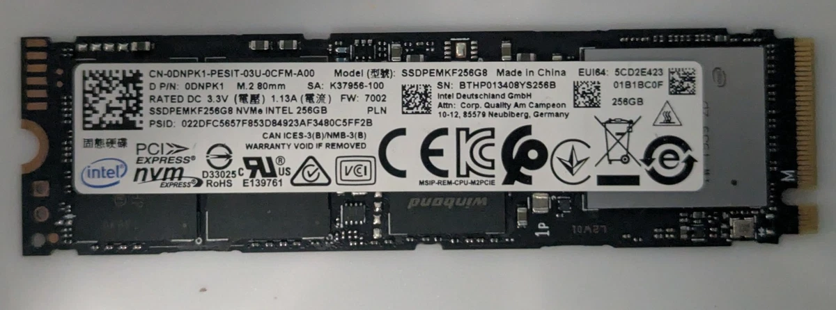 Intel M.2 Interface 256 GB Solid State Drives for sale | eBay