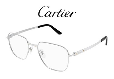 CARTIER CT0553O 006 Brushed Silver Titanium Brille 56mm