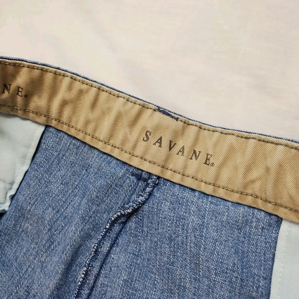 Jeans masculino Savane azul plissado 38x30 jeans retrô anos 90 - Imagem 4 de 4