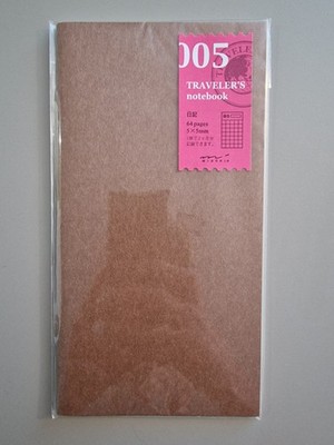 Midori Traveler s Notebook Refill 005 Daily Free Diary Regular Size TRC Japan
