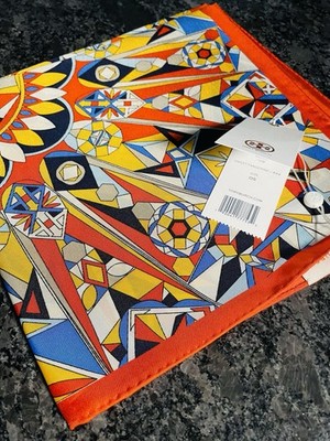 New Tory Burch PSYCHEDELIC GEO SILK NECKERCHIEF