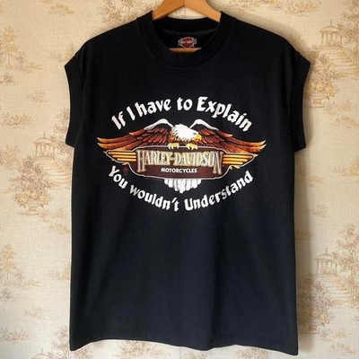 1987 Harley-Davidson Muscle T-Shirt | ''If I Have To Explain'' Eagle | Size L