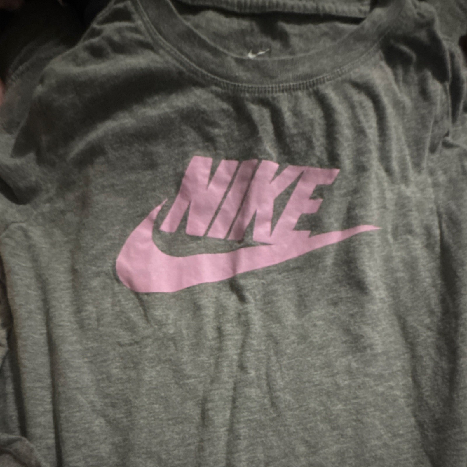 Nike The Nike Tee Gray Cotton Crew Neck Short Sleeve Logo T-Shirt Size L