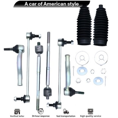 8x Front Sway Bar Ends Inner Outer Tie Rod&Boot Kit For 2004-2009 Toyota Prius