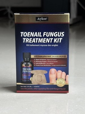 Toenail Fungus Treatment Kit   25% Undecylenic Acid Solution with Repair Patches