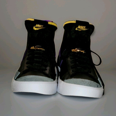 Nike Men's Blazer Mid '77 EMB YELLOW GREY & BLACK Men Shoe Size 9.5