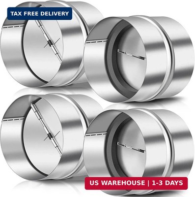 Copkim 4 Pcs Backdraft Damper One Way Airflow Dryer Vent Backflow Preventer Duct
