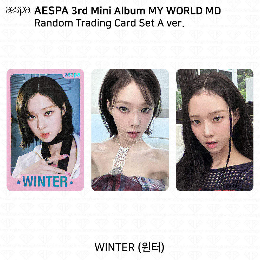 Aespa Official MD MY WORLD Random Trading Card Set A Ver Aespa Official MD MY WORLD Random Trading Card Set A Ver