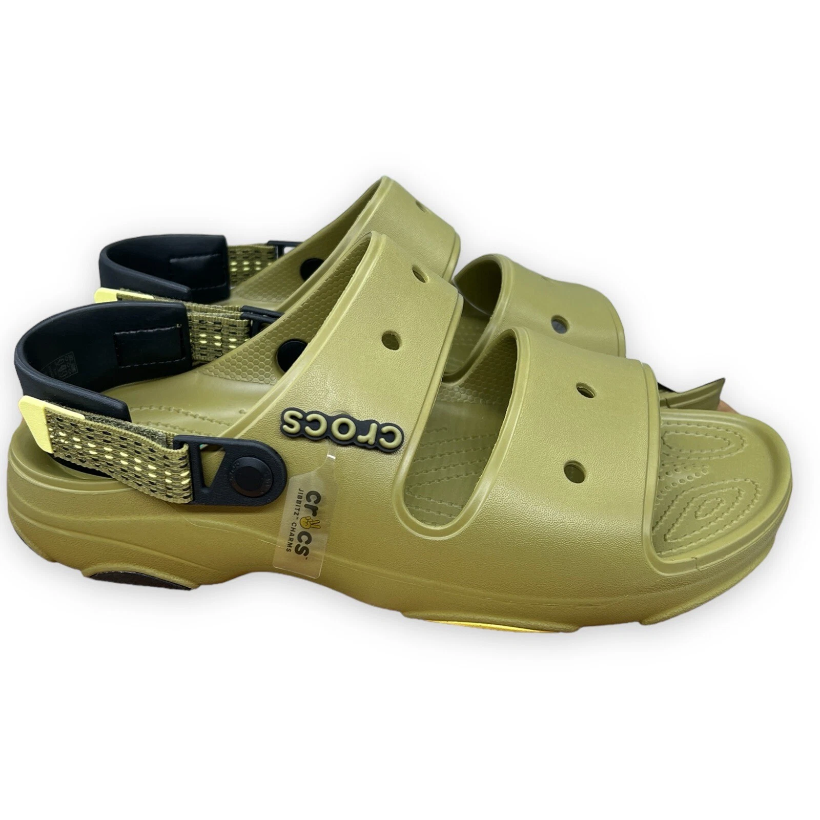 Crocs All Terrain Sandals Mens Size 12 Green Lightweight Adjustable Strap Hike