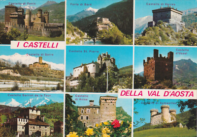 Alte Postkarte - I Castelli della Val d'Aosta