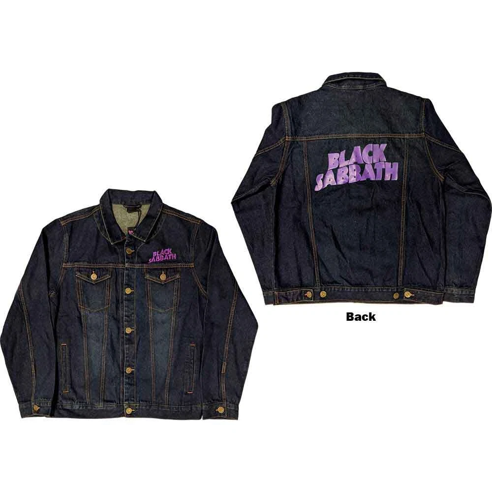 Black Sabbath 'Wavy Logo' Denim Jacket - NEW OFFICIAL image 1