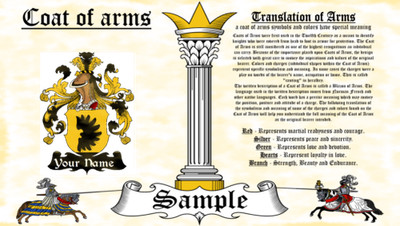 Fflook-Pfluch Wappen Heraldry Blazonry Aufdruck