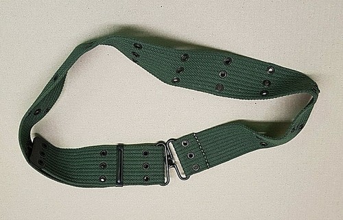 CINTURA VERDE OLIVA PISTOLA CINTURA TESSITURA ESERCITO MILITARE COTONE - Foto 2 di 2