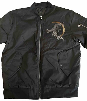 HAN HONG Winter gepolsterte Bomberjacke Männer Frauen Phoenix Stickerei L