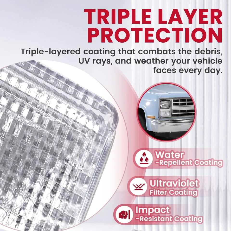 Lâmpadas de estacionamento dianteiras luzes de seta para 83-87 Chevy Pickup TRUCK esquerda direita conjunto - Imagem 2 de 4