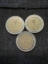 ⭐️🇮🇪2€ Irlanda 2002-2012 + 2€ 🇲🇹Malta 2008 - Cirolate ⭐️
