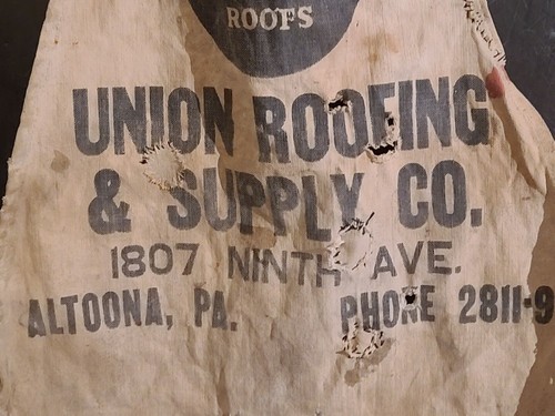 Vintage Barrett Union Roofing & Supply Co Altoona PA Cloth Apron - Picture 3 of 8