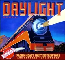 Daylight Brand Los Angeles Train Orange Citrus Fruit Crate Label Art Print