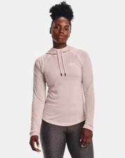 UNDER ARMOUR WOMEN UA VELOCITY WORDMARK HOODIE SHIRT PINK 1362868-NWT