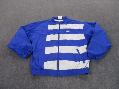 Vintage Adidas Jacket Adult M Blue Track Retro Athletic