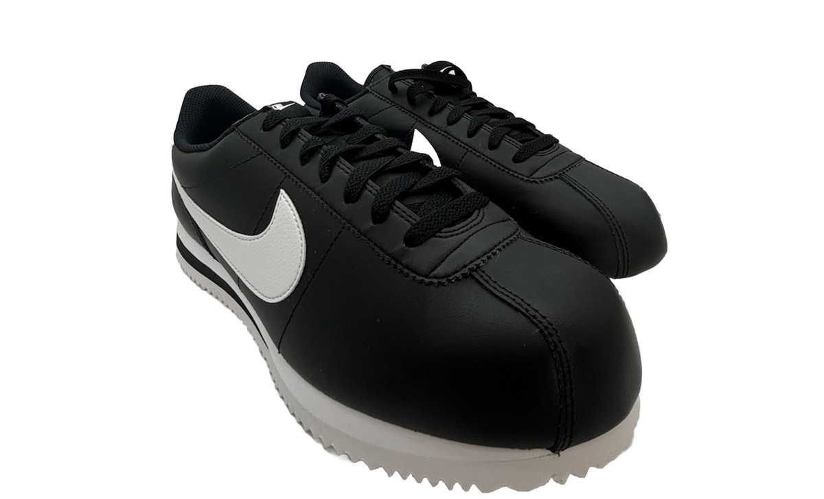 Nike Cortez Men's Size 10 Leather Black White Brand New