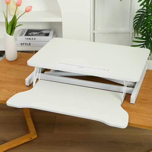 32 Inch Desk Converter, Height Adjustable Sit to Stand Riser, Laptop Workstation - Picture 13 of 14