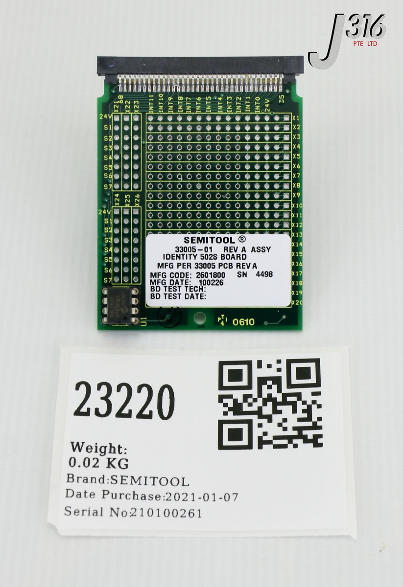 専用オーダー 23220 SEMITOOL PCB, IDENTITY 502S BOARD 33005-01 | eBay