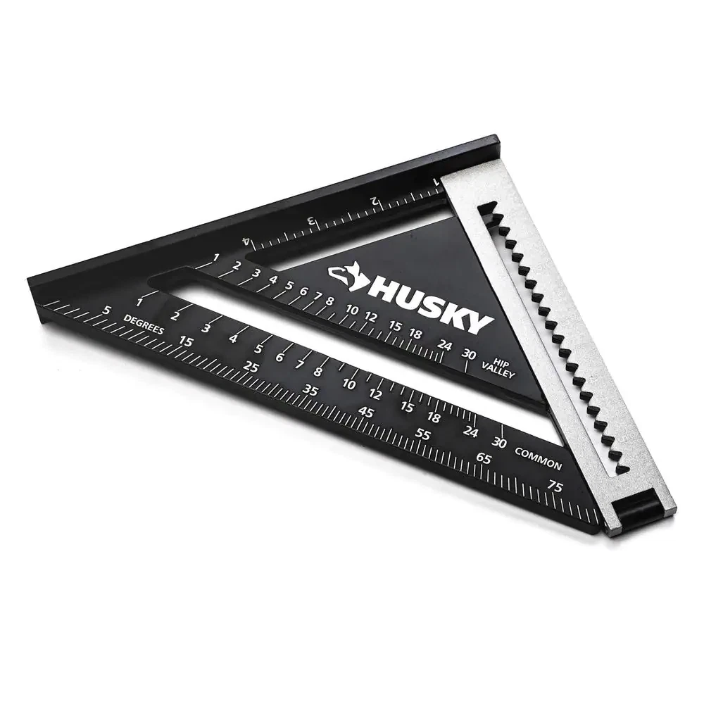 Husky Extendable Framing Square 2-in-1 Lightweight Aluminum Laser Marked  Lines