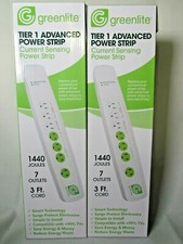 NEW Greenlite Advanced SMART Power Strip 7 Outlets 3 Ft, Cord 1440 Joules Tier 1