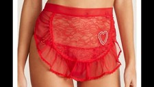 L'Agent by Agent Provocateur Esthar Lace Heart Apron M L Valentine