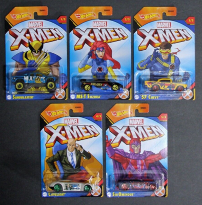 Hot Wheels X-MEN Collectible Vehicles 1:64 Scale GDG83 (COMPLETE