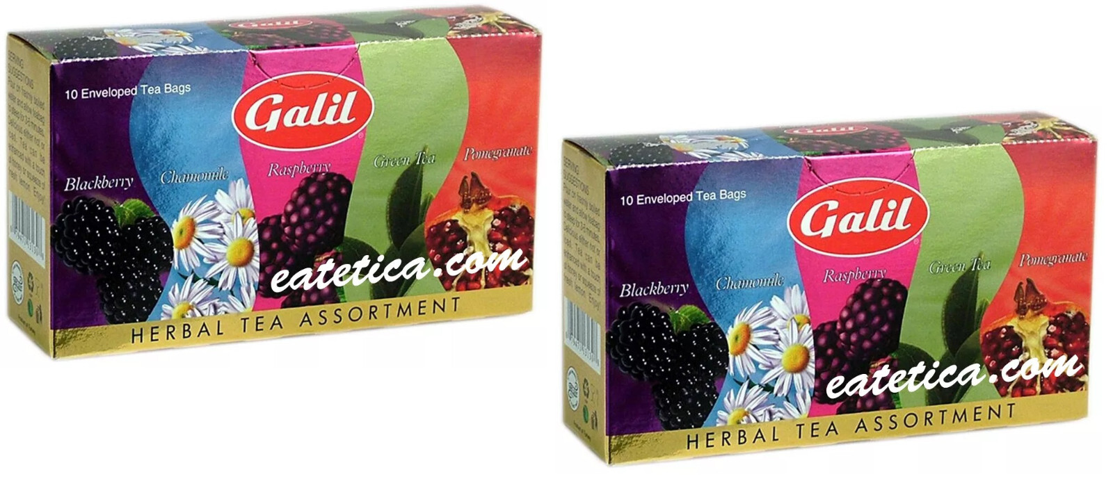 Assortment  Blackberry Chamomile Raspberry Pomegranate