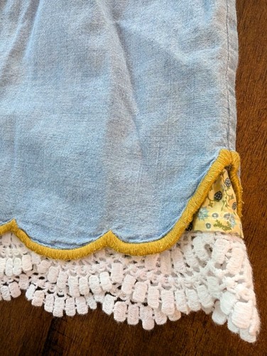 Matilda Jane Camp Joanna Gaines Skedaddle Shorts Size 4 Denim Lace Scalloped - Picture 3 of 11