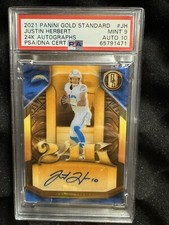 2021 Gold Standard 24K Autograph, Justin HERBERT PSA 9/10 #JH /25