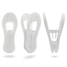 Hanger Clips 30 Pack Multi-Purpose Hanger Clips for Hangers White Finger Clip...