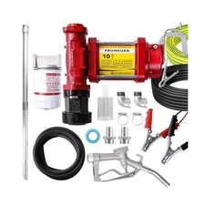 12V Fuel Transfer Pump w/Manual Nozzle, 10 GPM High Flow DC Diesel Transfer P...