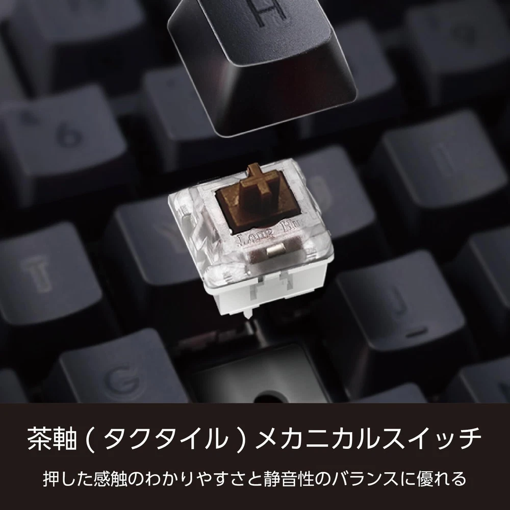 ELECOM Leggero Mechanical Wired Tenkeyless Keyboard with N-Key Rollover and 50 Million Keystroke Durability
