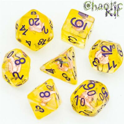 Sorcerer Dungeons and Dragons Class Würfel Set, Golden Flame. DND Polyedral Würfel