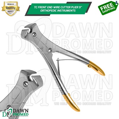 TC Front End Wire Cutting Plier 9  Double Action Orthopedic Inst German Grade