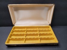 MELE Travel Jewelry Box Case Lined Hard Shell Clamshell Earring Holder Vintage