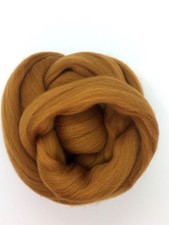 Merino Wool Top Roving Cinnamon Spice Brown
