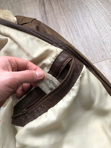 Vintage Avirex Leather Brown USA Kachin Rangers Jacket - 第 11/13 張圖片