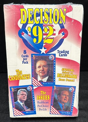 Decision '92 Sealed Trading Cards Box Bush Clinton Perot Presidential Election