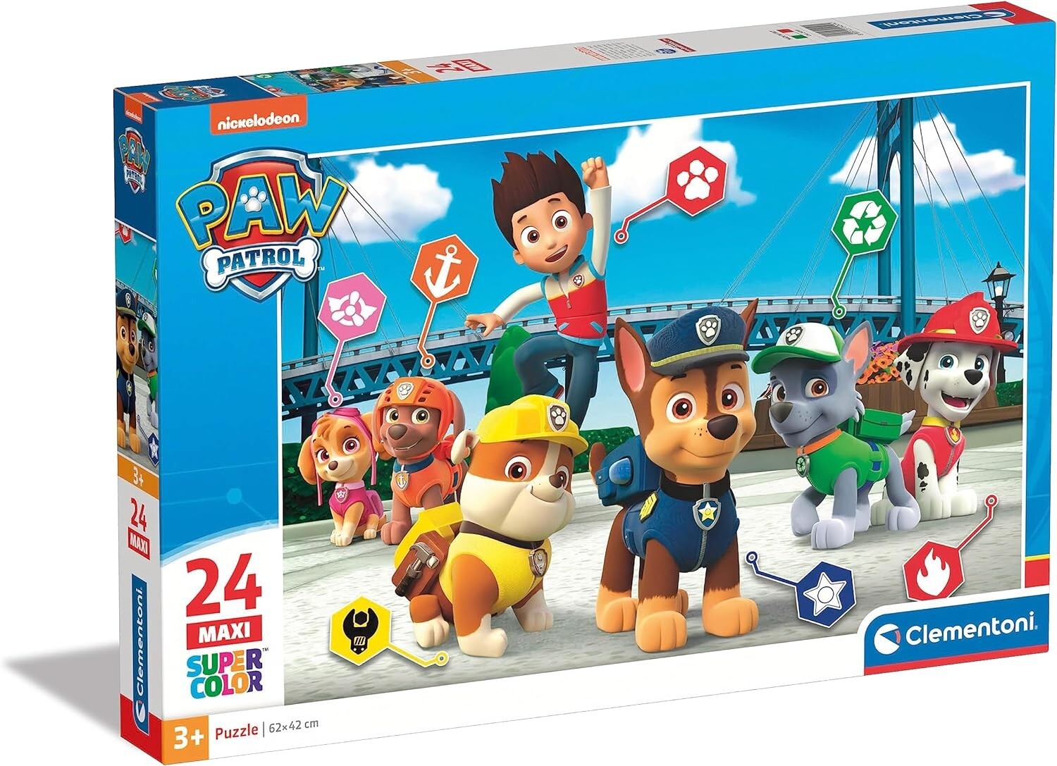Kids Jigsaw Puzzle Gift Clementoni Paw Patrol Supercolor 24 Pieces Age3+ 24049 N