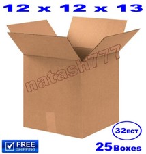 25 - 12x12x13 Cardboard Boxes 32-ECT Mailing Packing Shipping Corrugated Carton