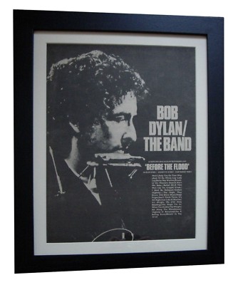 BOB DYLAN+Before The Flood+RARE ORIGINAL 1974 POSTER AD+FRAMED+FAST GLOBAL SHIP