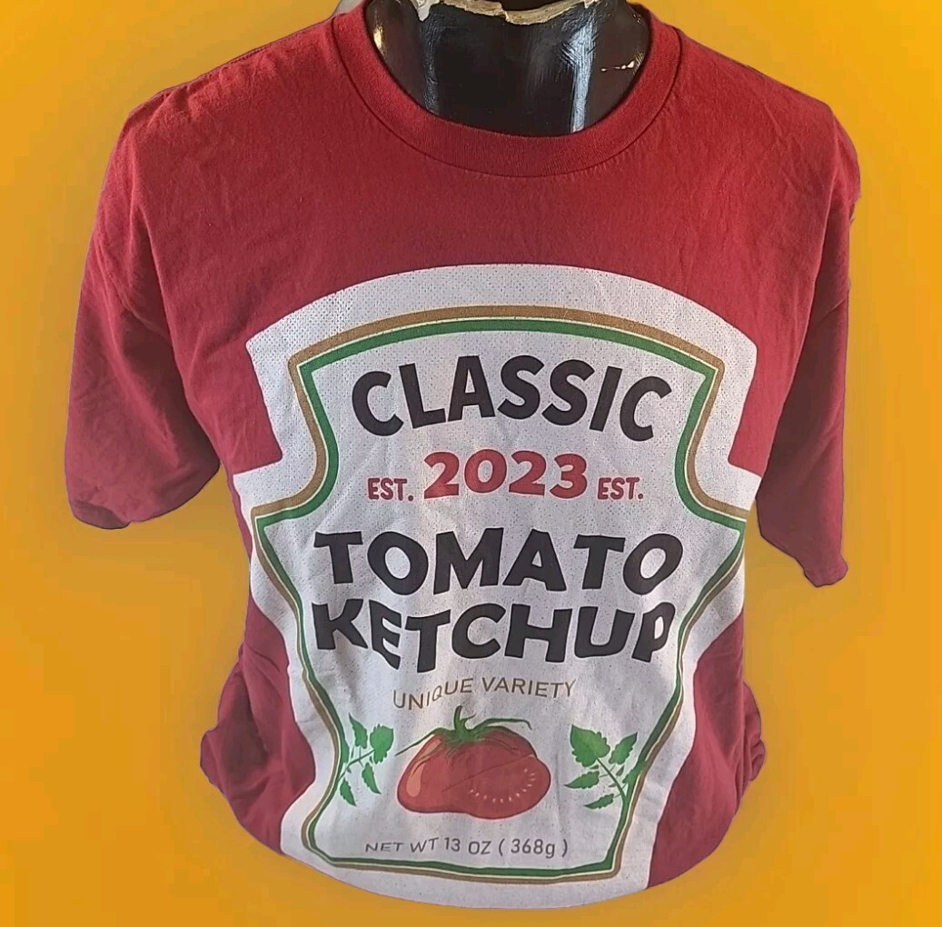Vintage Mens Graphic Tee Sz XL Red Heinz Tomato Classic Ketchup