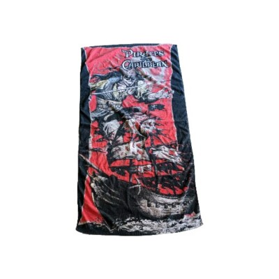 Vintage Disney Pirates Of The Caribbean Beach Towl Jack Sparrow 90s  