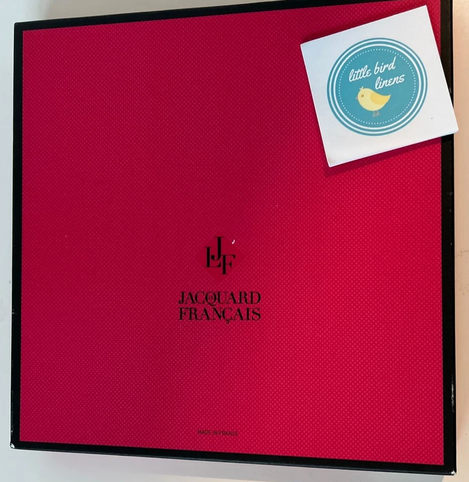 Le Jacquard Francais Table Runner  22 X 59 Double Jeu Blanc White Cotton New/Box - Image 2 of 4