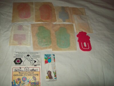 10 Vtg Kellogg's Cereal Premiums NOS Color Funscope & bookmarks 2 Tony Tiger